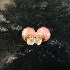 ❤️Double Sided Crystal Stub Post Earrings